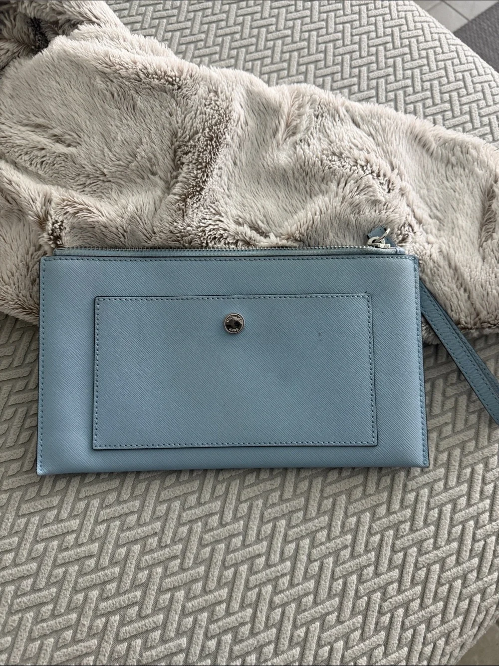 Michael Kors Light Blue Wristlet Clutch